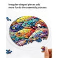 thumbnail image 1 of Acrylic Suncatcher Puzzle, Colorful Vintage Fish Stained Glass Window Hanging Panel, 8 Inch Home Decor, Ideal Mother's Day & Birthday Gifts for Mom, Grandma, Women & Wife, 1 of 9