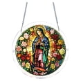 thumbnail image 1 of Acrylic Suncatcher Puzzle, Our Lady of Guadalupe Stained Glass Pattern, 1 Piece Window Hanging, Home Decor Sun Catcher for Window, 1 of 9