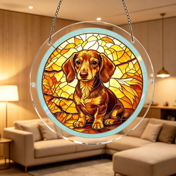 Acrylic Suncatcher Puzzle, Stained Window Hanging, 7.5" Sun Catcher Stained Glass Acrylic Puzzles Decoration, DIY Suncatcher Kit (1PC)