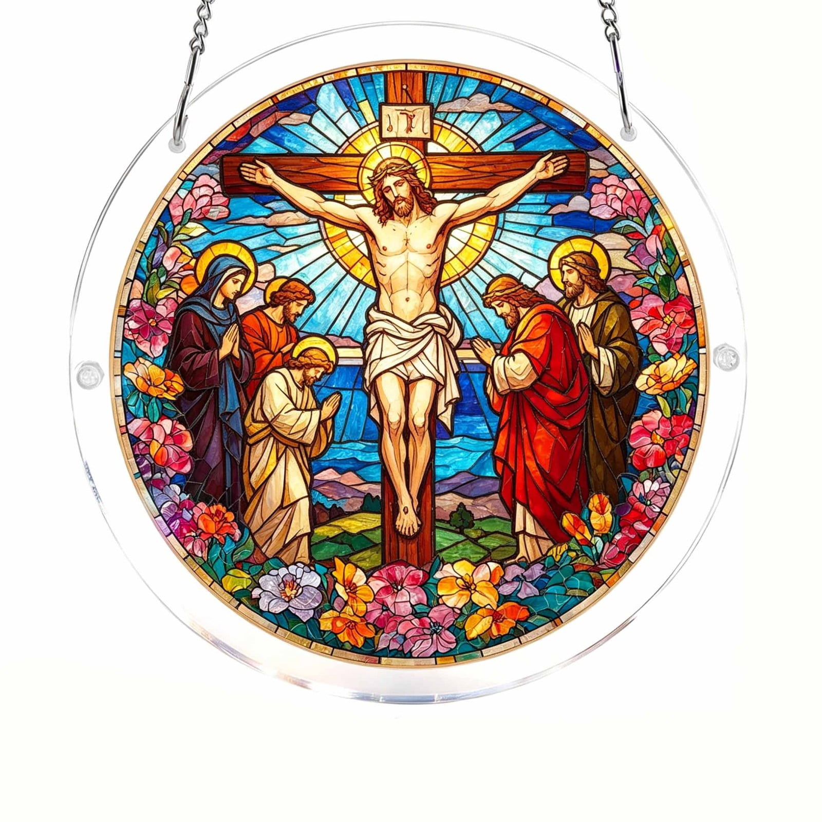 Acrylic Suncatcher Puzzle, Unique Acrylic Sun Catcher Puzzle Kit for Doors Garden and Window Hanging, DIY Suncatcher Kits for Adults, 7.4 in