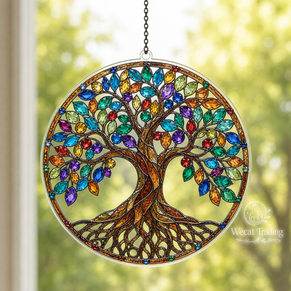Acrylic Suncatcher Tree of Life Acrylic Window Hanging Gift for Nature Lovers