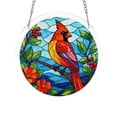 thumbnail image 1 of Acrylic Suncatcher Window Hanging 2D Cardinal Stained Glass Style Puzzle Decor 1 Piece, 1 of 4