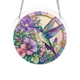 thumbnail image 1 of Acrylic Suncatcher Window Hanging Ornament 2D Hummingbird Flower Pattern 1Pc Decor For Home Window Wall, 1 of 4
