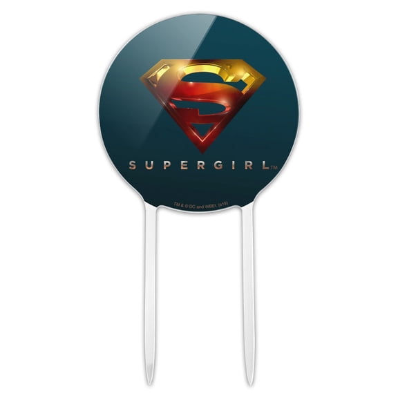 Acrylic Supergirl TV Series Logo Cake Topper Party Decoration for Wedding Anniversary Birthday Graduation