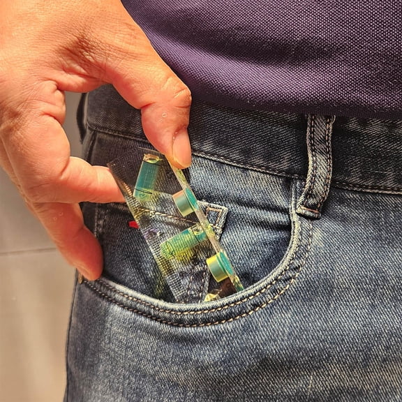 Acrylic T-Type Torpedo Level 102mm 3 Vials Magnetic Pocket Tool