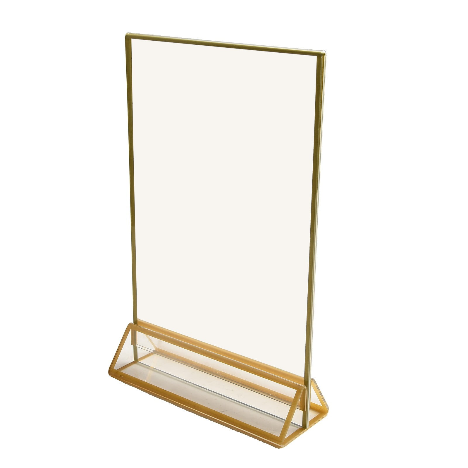 WenYa 6 Pack Gold Picture Frames Double Sided, 4x6 Acrylic Gold Borders Wedding Table Numbers, 10.2x15.2cm Clear Easel Table Stands, Menu Holder For Restaurant Signs Display - View #13