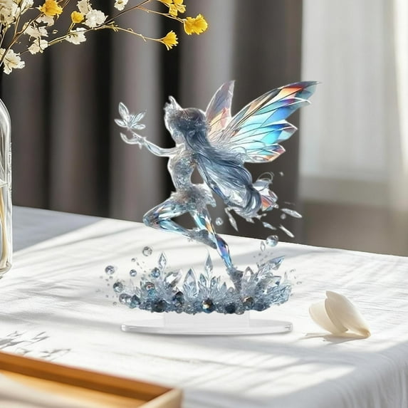 Acrylic Tabletop Standing Art Decor Ornament, Colorful 7.87" Acrylic Display for Living Room, Bedroom, Windowsill, Modern Home Decoration & Gift for Any Occasion