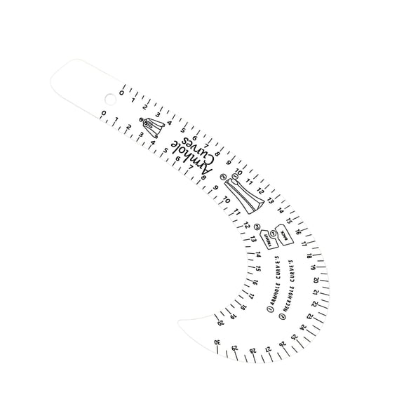 Acrylic Tailors Curved Ruler Sewing Ruler For Armhole Neckline Drafting French Curved Pattern Measuring Tool for Beginner