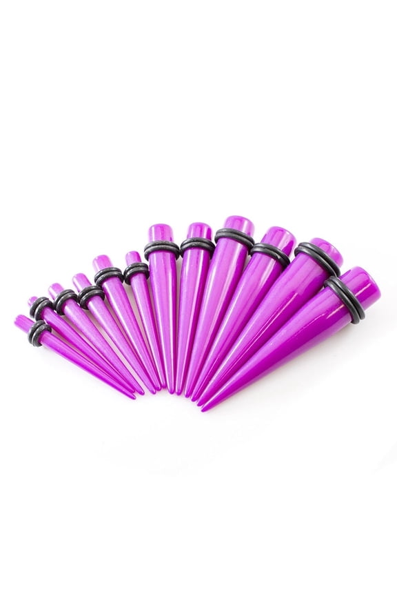 Acrylic Taper Kit 12pcs from 6 ga through 7/16 Inch Perfect to stretch your ears