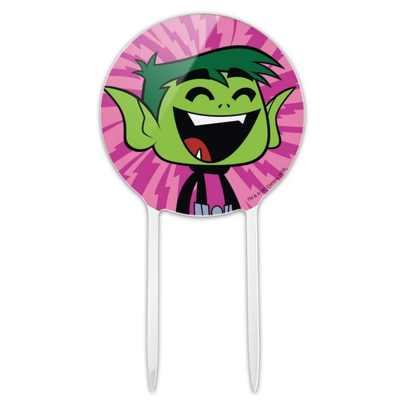 Acrylic Teen Titans Go! Beast Boy Cake Topper Party Decoration for Wedding Anniversary Birthday Graduation