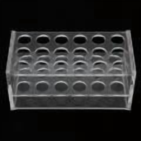 Acrylic Test Tube Rack for 17mm Tubes 18 Holes Transparent Centrifuge ...