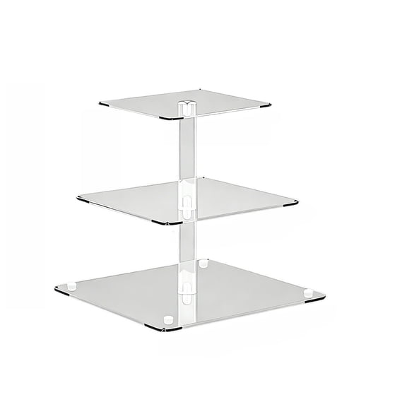 Acrylic Tiered Cupcake Stand for 50 Cupcakes, Cupcake Caddy Tower Tray for Birthday Bar Weddings Parties, S