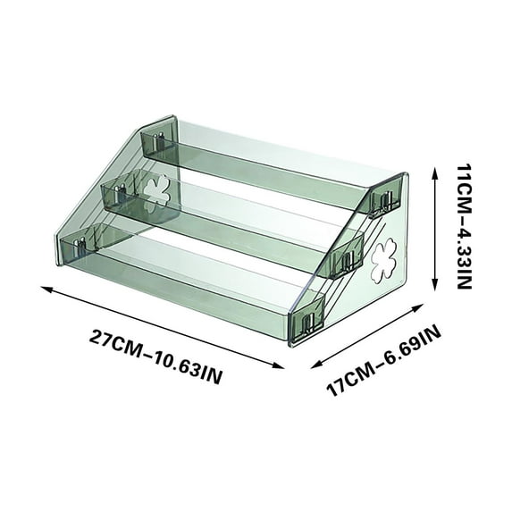 Acrylic Tiered Spice Rack Organizer 3 Tier Vertical Seasoning Organizer Clear Spice Shelf Tiered Pantry Shelves for Cabinet Kitchen Countertop Storage Organization Display