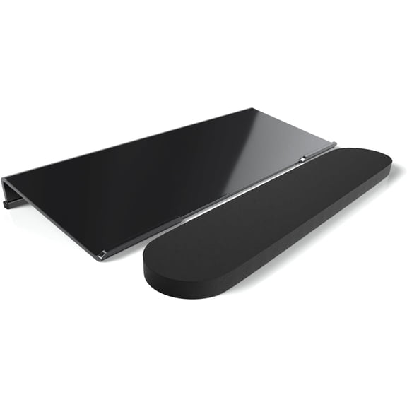 Acrylic Tilted Computer Keyboard Stand for Ergonomic Typing, Keyboard Tray Holder with Silicone Non-Slip Case, Black