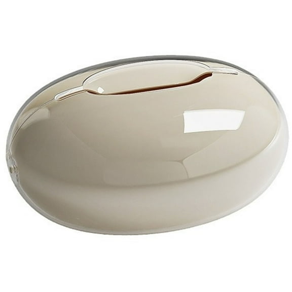 Acrylic Tissue Box Cover Large Round Tissue Box with Non-Slip Base