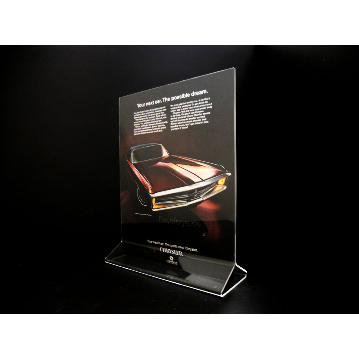 Top Load Display Acrylic Top Loading Display Sign Holder 8.5