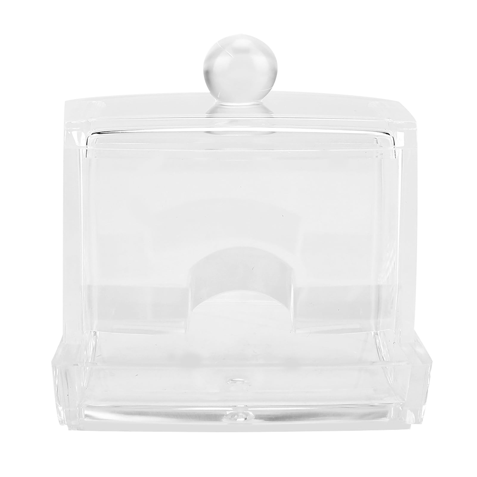 Acrylic Transparent Cotton Swab Dispenser Storage Box, Leaky Desktop