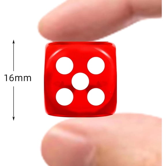 Acrylic Transparent Dice Set, 10 Colors, 6 Sided, for Ya, Tenzi, MTG, DND, RPG