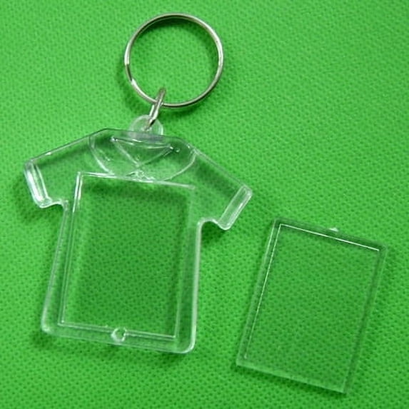 Acrylic Transparent Keychain Advertising QR Code Keychain Pendant Shoulder Photo Frame Photo Empty Shell Key Card - style ：Clothing type；