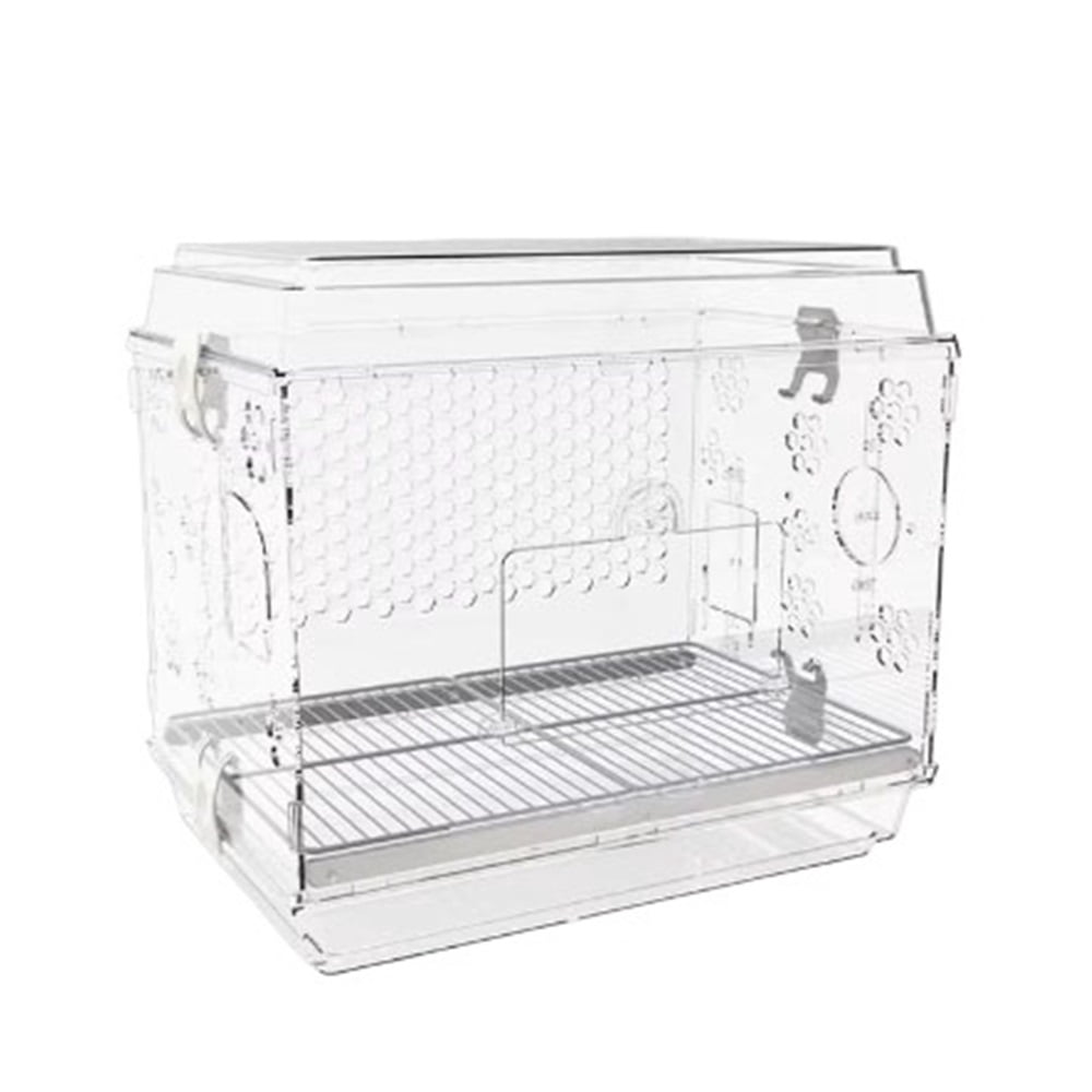 View of Acrylic Transparent Parrot Cage Large Ornamental Birdcage Pull-out ...
