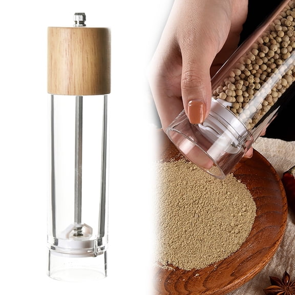 Acrylic Transparent Pepper Grinder Seasoning Bottle Pepper Mill Manual Pepper