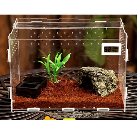 Acrylic Transparent Reptile Box Spider Scorpion Gecko Tortoise - 21.8x12x11cm