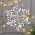 thumbnail image 1 of Acrylic Transparent Snowflake Ornaments For Winter, Suitable For Christmas Holiday Parties And Festive Home Decorations; Diy Crystal Winter Hanging Snow-Themed Decorations., 1 of 6