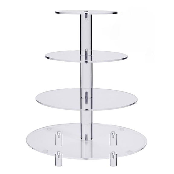 Acrylic Transparent Square Round Jewelry Rings Display Stand Cupcake Cake Dessert Display Stand Small Jewelry Bracket