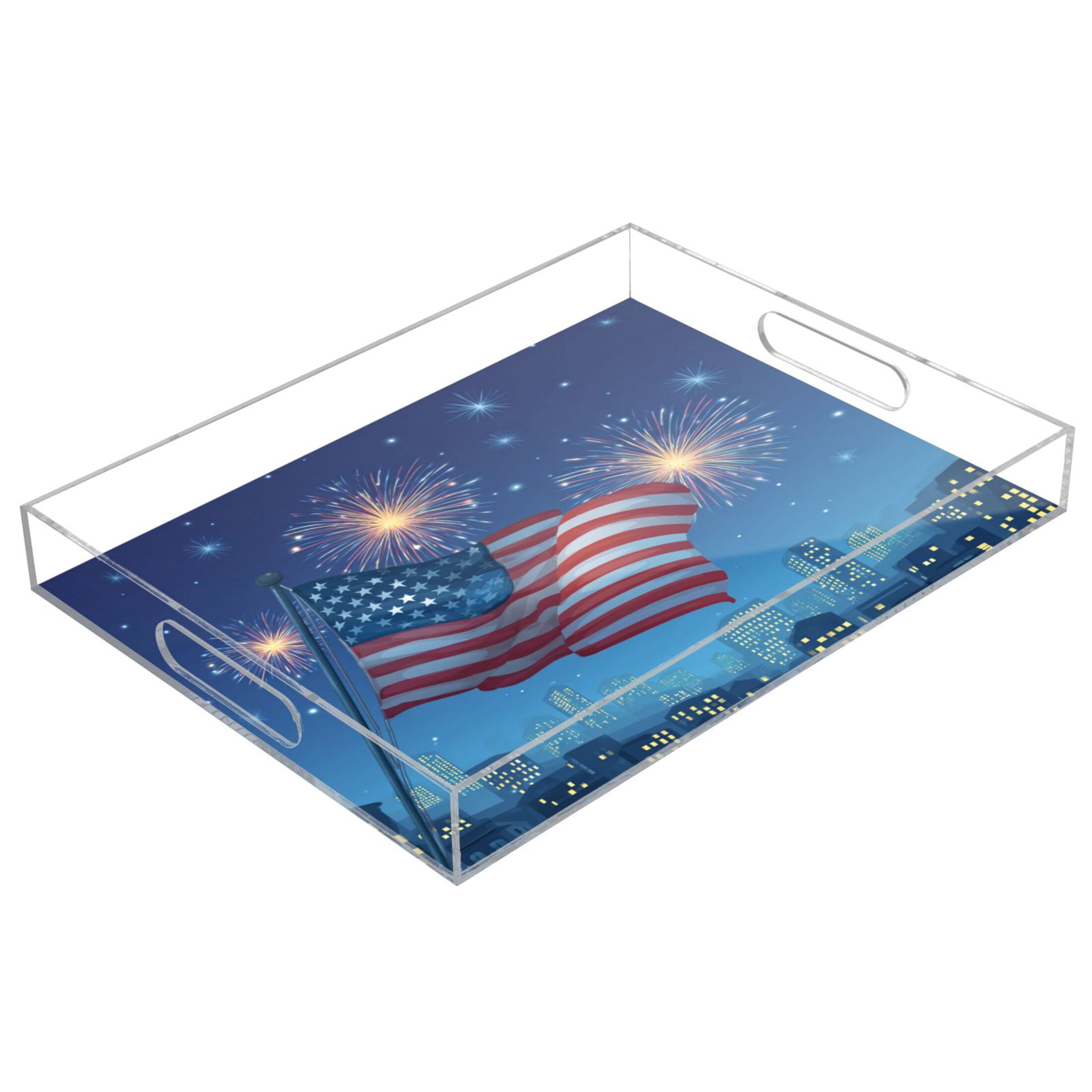 Acrylic Tray 15.7*11.8*1.9 Inch Transparent Tray Food Tray Tea Cup Tray ...