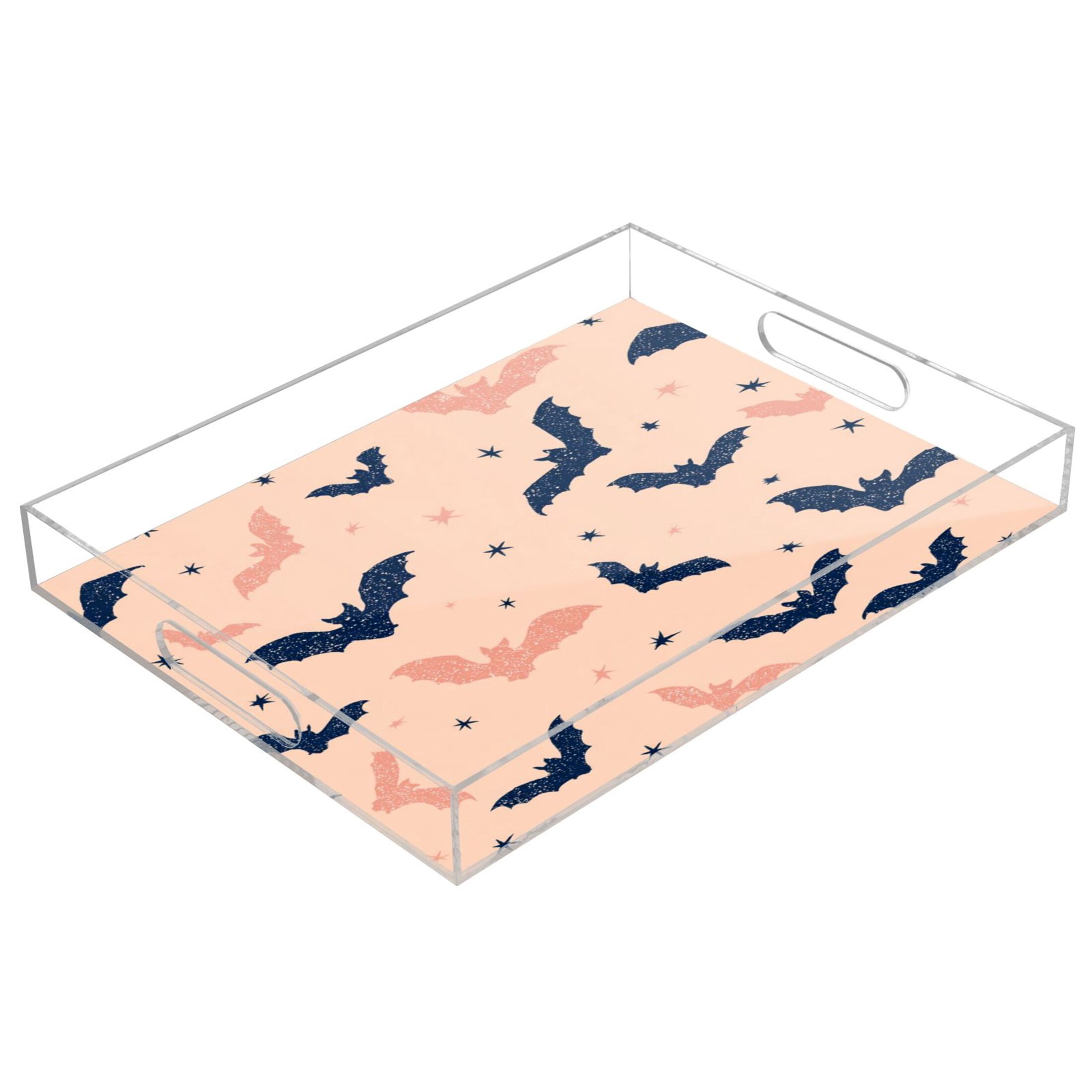 Translucent Tray Acrylic Tray 15.7*11.8*1.9 Inch Transparent Tray Food Tray Tea Cup Tray ...