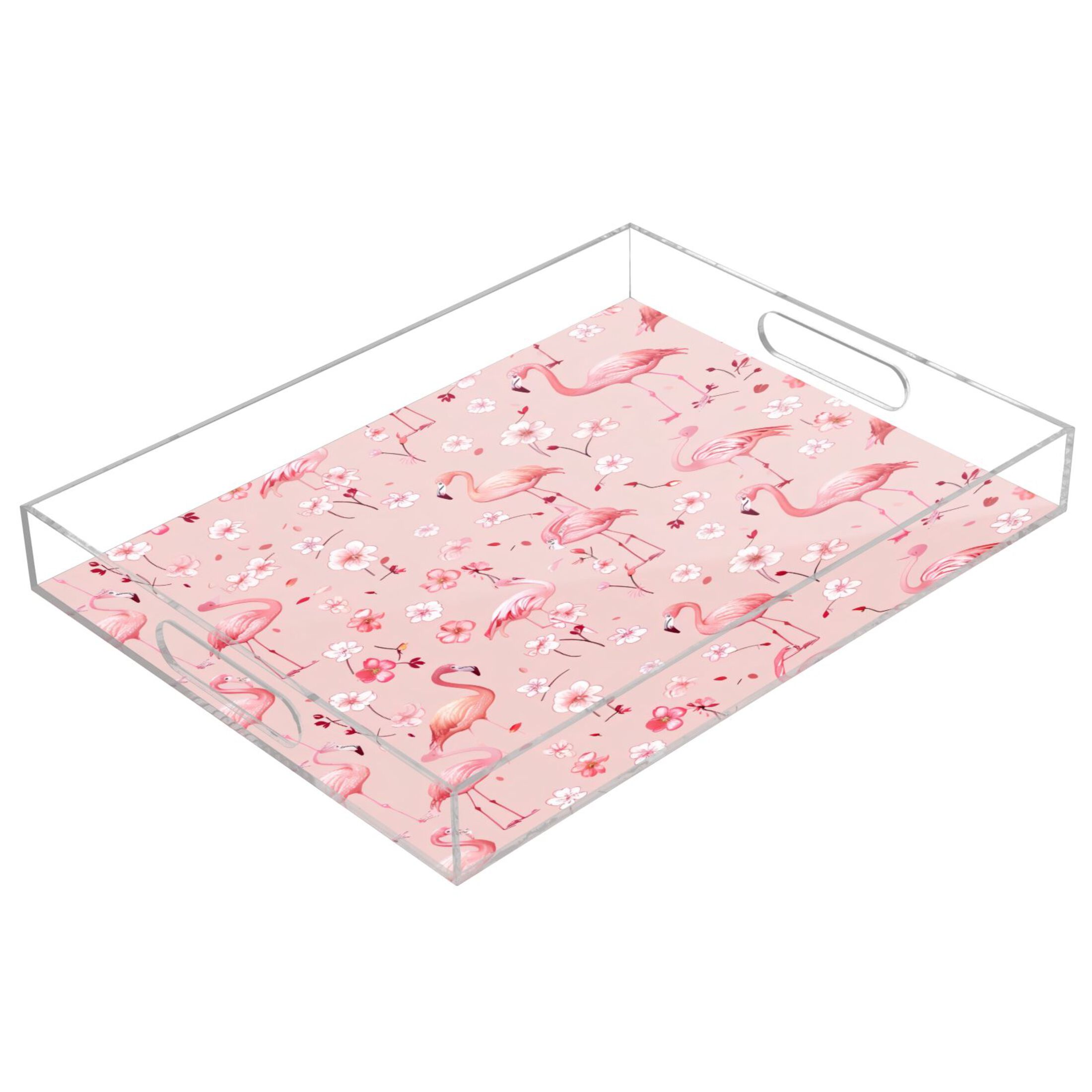 Translucent Tray Acrylic Tray 15.7*11.8*1.9 Inch Transparent Tray Food Tray Tea Cup Tray ...