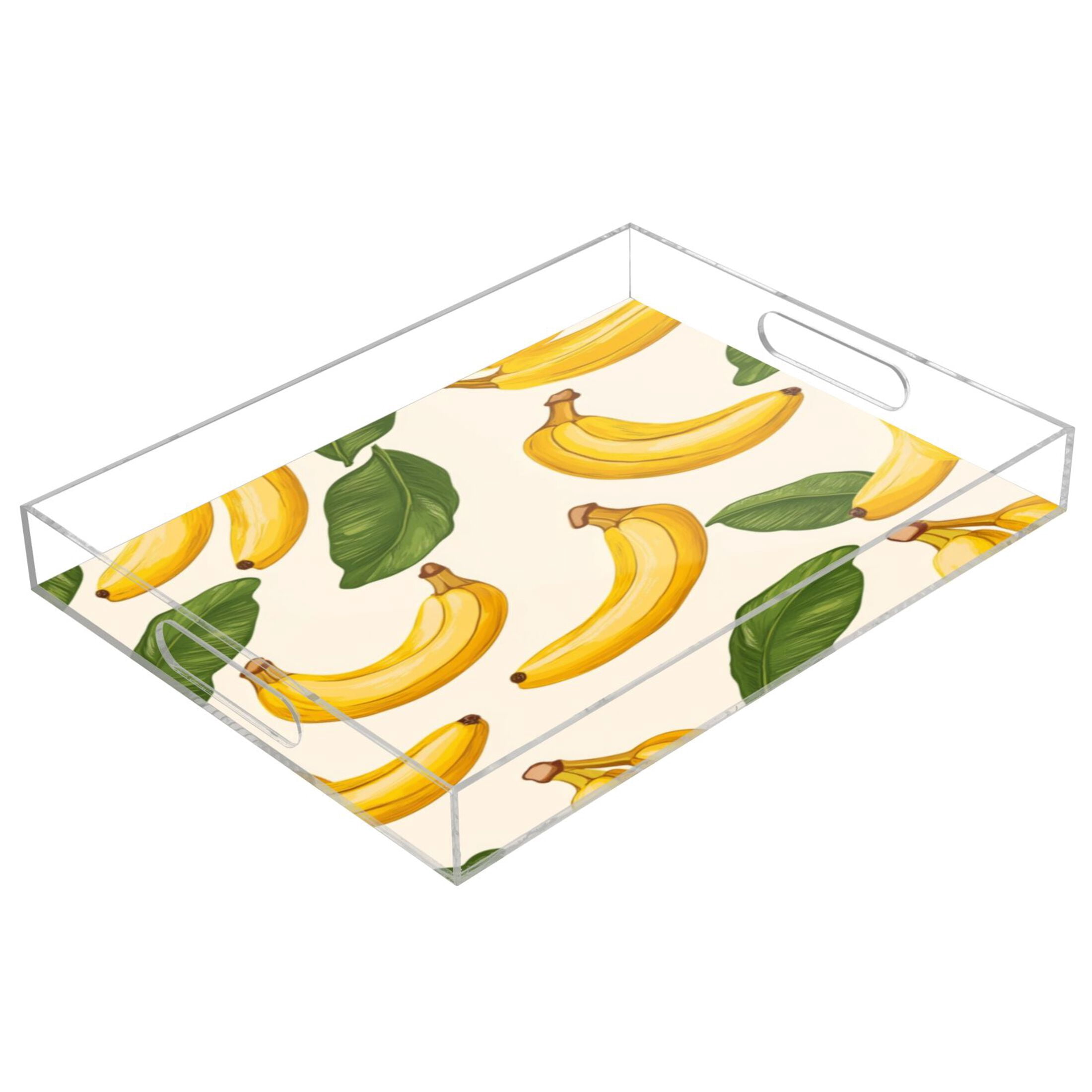Translucent Tray Acrylic Tray 15.7*11.8*1.9 Inch Transparent Tray Food Tray Tea Cup Tray ...