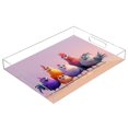 thumbnail image 1 of Acrylic Tray 15.7*11.8*1.9 Inch Transparent Tray Food Tray Tea Cup Tray Serving Trays Cosmetics Storage Kitchen Table Bathroom Sundry Storage Cartoon Chick Group, 1 of 7