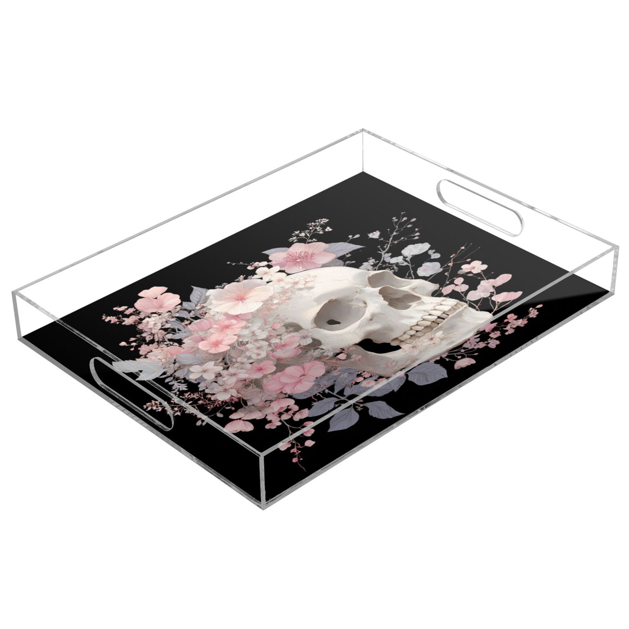 Translucent Tray Acrylic Tray 15.7*11.8*1.9 Inch Transparent Tray Food Tray Tea Cup Tray ...