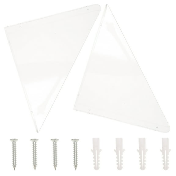 Acrylic Triangle Shelves Wall Display Decor Bracket Decorative Corner Floating Ledges