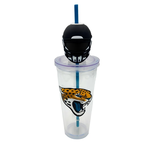 NFL Jacksonville Jaguars Acrylic Tumbler with Team Color Straw and Team Mascot Lid Enclosure