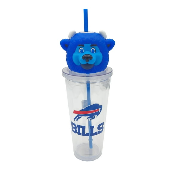 NFL Buffalo Bills Acrylic Tumbler with Team Color Straw and Team Mascot Lid Enclosure