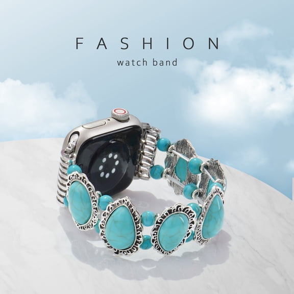 Acrylic Turquoise Chain Watch Strap