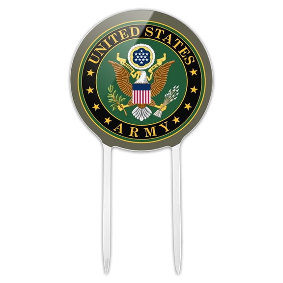 Acrylic U.S. Army United States Army Eagle Logo Cake Topper Party Decoration for Wedding Anniversary Birthday Graduation