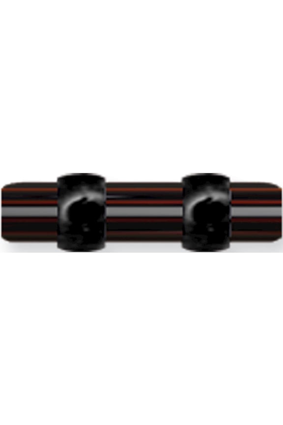 Acrylic UV Sensitive Layered Plug (Racer Stripes) Mens Colors w Flat Ends Non Metal