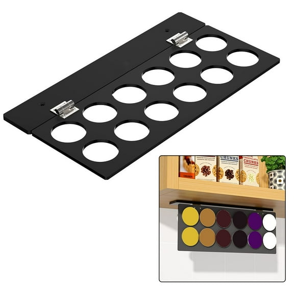 Acrylic Under Cabinet Coffee Pod Holder For Coffee Capsules Shelf Storage