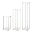 thumbnail image 1 of Acrylic Vase Wedding Centrepieces, 3 Pcs Clear Column Flower Display Stand, Display Stand for Weddings Birthday Party Centerpiece Decorations Table Geometric Centerpiece Stand, 1 of 18