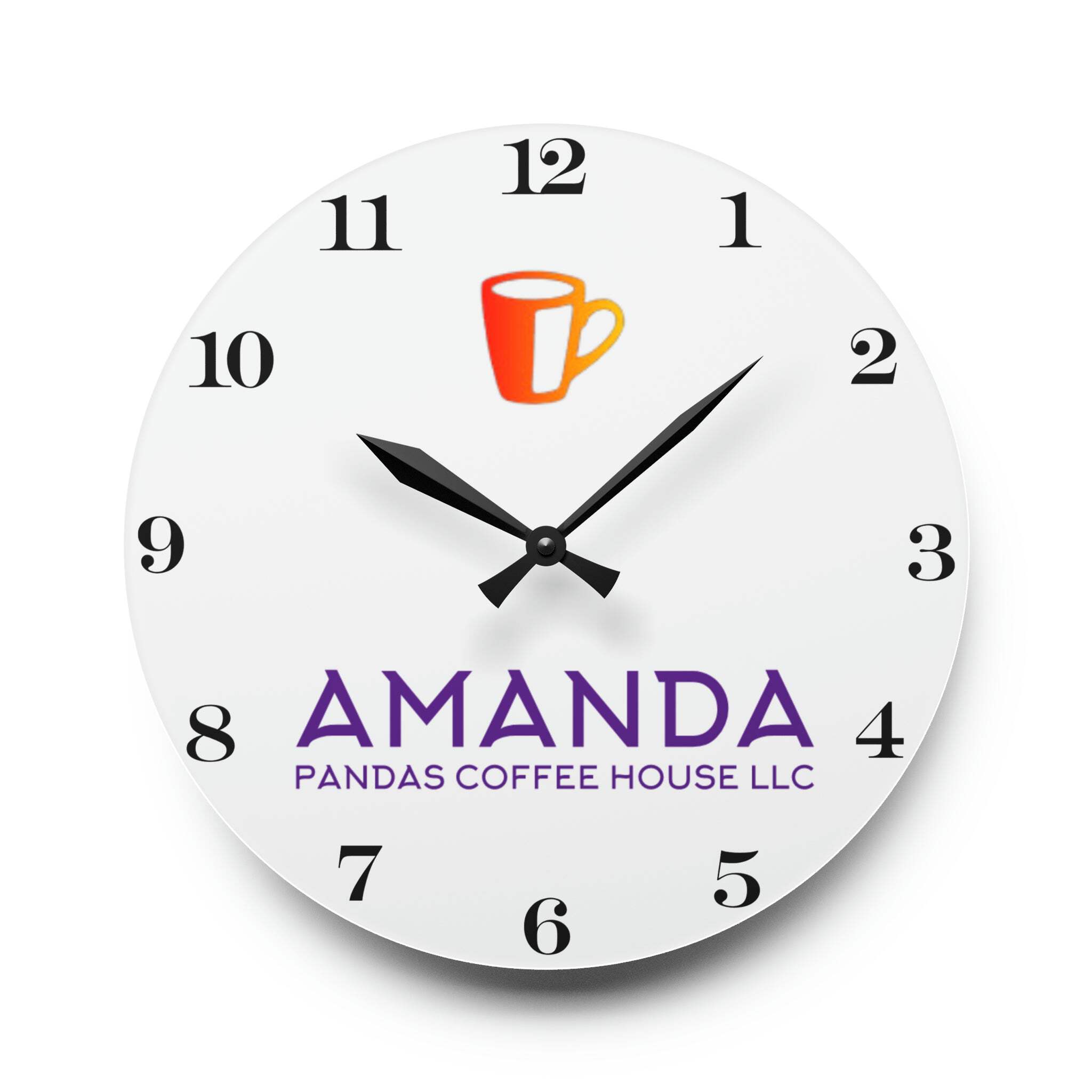 Acrylic Wall Clock 10.75" x 10.75"