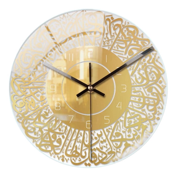 Acrylic Wall Clock 30cm Non Ticking Battery Operated Sweeping Seconds Retro Style Living Room Decorative -