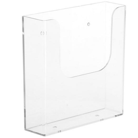 Acrylic Wall Data Rack - Large Capacity Leaflet & Magazine Organizer - Transparent Display Storage Box