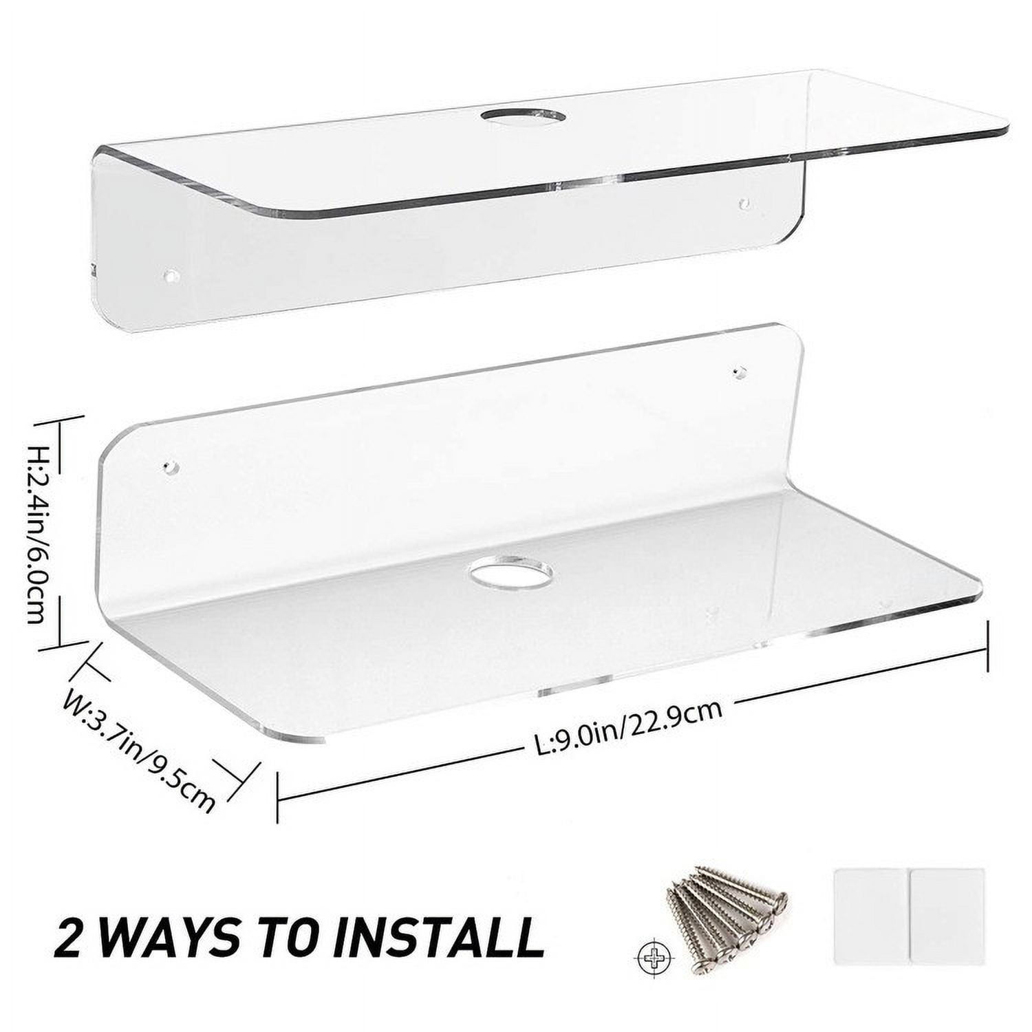 Acrylic Wall Floating Shelf Multifunctional Sundries Wall Rack Heavy