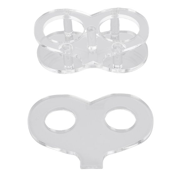 Acrylic Wall Mount Light Sword Storage Hanger Bracket Display Rack Holder Support Hardware with Dual Holes for Office Living Room (10-Piece Set, 6.3 x 5.1 in / 16 x 13 cm, Transparent)