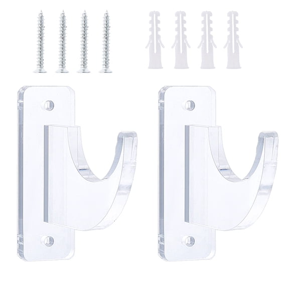 Acrylic Wall Mounted Holder Display Random Screw Nut Color Clear 8.9x8.95x2.95cm