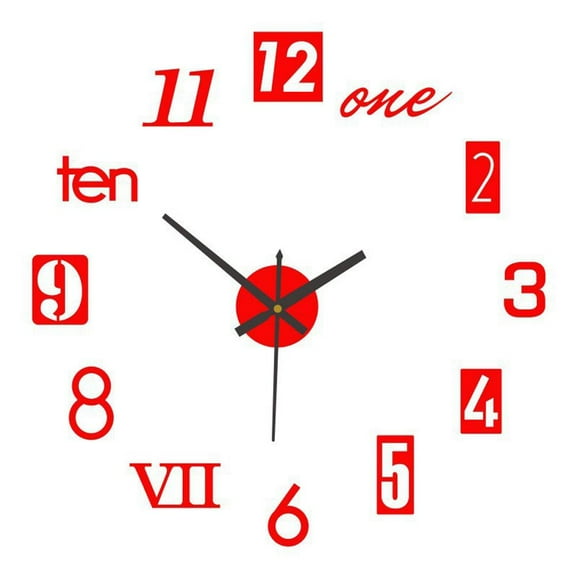 Acrylic Wall Sticker Clock Artistic Clock DIY Art Clock Wall Sticker Clock Z1H8