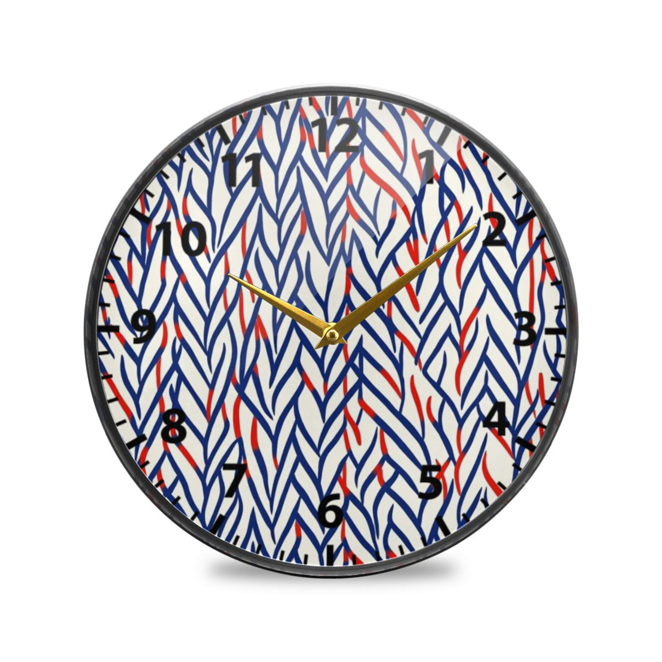 Acrylic Wall and Table Clock Art Line Pattern 11.9in Modern Decor with ...